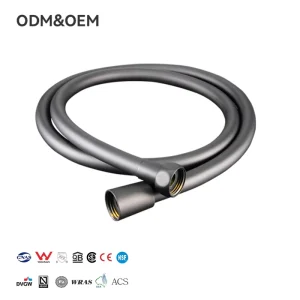 Gunmetal Grey Modern Durable Flexible Kink Free Anti Twist Shower Hose PVC Water Filter Hose for Bathroom Plumbing Hose
