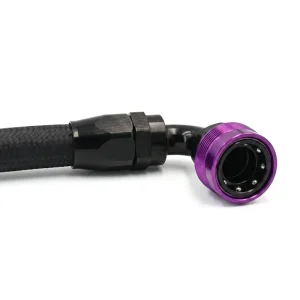 HAOFA Source Factory Tool-Free Quick Disconnect CPE Rubber Hose Assembly with Purple Aluminum AN Fittings AN12 AN16 AN20