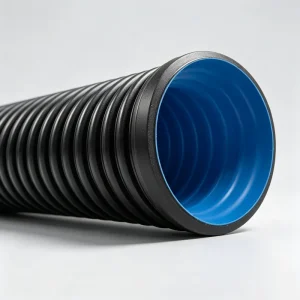 HDPE 200 800mm Double Wall Corrugated Sewer Pipe High Strength Lightweight Durable Plastic Tubes Anti Corrosion Tube Water Hose
