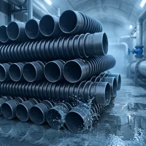 HDPE Reinforced Wound B Type Corrugated Pipes SN8 SN12.5 Ring Stiffness ISO Standard High Flow Rate Plastic Tubes