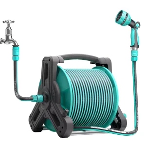 Haida Heavy Duty Portable High Pressure Retractable Wall Mount Household Garden Reel Set Hose Pipe Reel for Home Garden Use