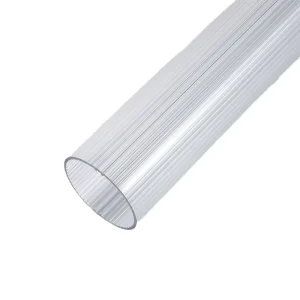 Hard Clear Plastic Tube With Vertical Longitudinal Ribs Transparent Rigid Plastic Extrusion Pipe Cosmetic Packaging Tube