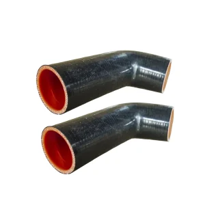 Heat Resistant 45 135 Degree 3 Inch Fabric Wrapped Turbocharger Truck Air Intake System Elbow Silicone Hose