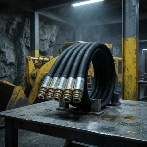 Heat Resistant Hydraulic Hose DIN EN 856 4SH High Pressure Steel Wire Spiral Rubber Oil Pipe for Mining Drilling Rig Parts