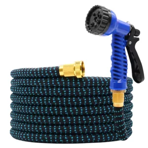 Heavy Duty 75FT Expandable Rubber Garden Hose 3750D 4 Layer Latex Core Holder Superior Outdoor Retractable Anti Abrasion High