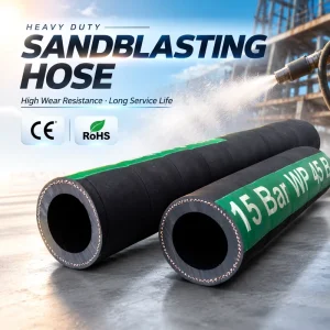 Heavy Duty Abrasion Resistant Sandblast Hose Rubber Sand Blasting Hose High Pressure Abrasive Blast Hose Industrial