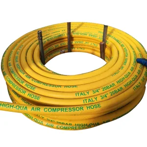 Heavy Duty Black Natural Rubber Air Hose 3/8Inch 50m 20Bar Oil Resistant 1ply Cord Thread Braided 3.5mm Wall Thickness