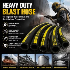 Heavy Duty Blast Hose For Shipyard Rust Removal And Steel Surface Preparation
