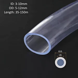 Heavy Duty Clear PVC Suction Hose 3-10mm Reinforced Flexible Industrial Discharge Pipe
