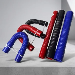 Heavy Duty Flexible Corrugated Silicone Hose with Steel Reinforced ID18mm Length 650mm 700mm 750mm 800mm 850mm 900mm