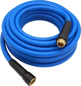 Heavy Duty Hybrid Garden Water Hose 5/8-Inch by 50-Feet 150 PSI Kink Resistant Flexible with Swivel Grip Handle