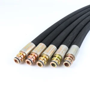 Heavy Duty Hydraulic Hose SAE 100 R2 Flexible Rubber Pipe Assembly With Carbon Steel Crimped Fittings Oil Resistant Custom