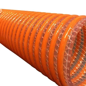 Heavy Duty Industrial Water Oil PVC Flexible Suction Hose with 2.0 In. ID and Fiber Composite Construction