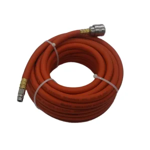 Heavy Duty Lightweight Kink Resistant All Weather Flexibility 3/8-Inch by 50-Feet 300 PSI Hybrid Red Air Hose Pipe