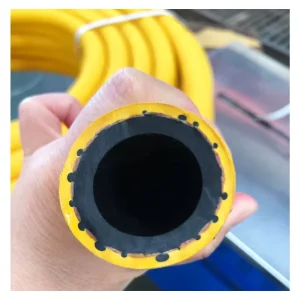 Heavy Duty Oil Resistant Natural Rubber Air Hose 2 Inch Braided Abrasion Weather Resistant Compressed Air Tubing for Cutting
