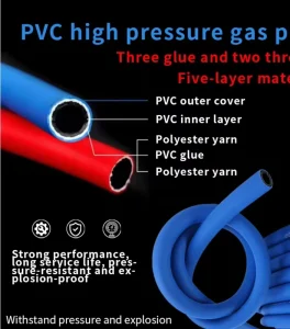 Heavy Duty Oxygen Acetylene Twin Hose PVC Rubber Material Gas Welding Cutting Hose