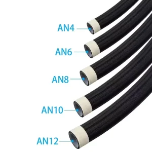 Heavy Duty PTFE Braided Hose Heat Pressure Resistant Fuel Line AN4 AN6 AN8 AN10 AN12 Racing Oil Cooler Hose