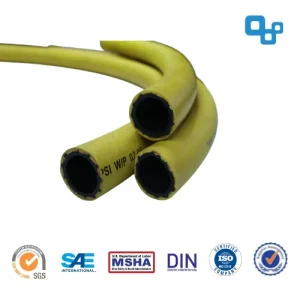 Heavy Duty Rubber Air Hose 20 Bar Oil Mist Resistant Air Compressor Hose Flexible Jackhammer Hose with Textile Reinforcement