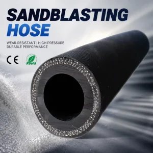 Heavy Duty Sandblaster Hose Flexible Sandblasting Rubber Hose Wear Resistant Sandblast Hose Pipe for Blasting Equipment