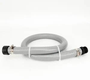 Heavy Duty Smooth Suction Hose Grey 1″ X 10M With BSP Female Male Couplings + Stainless Steel Clamp Intake Hose for Water Pump