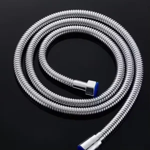Heavy Duty Stainless Steel Double Lock Shower Hose Flexible EPDM Inner Tube Chrome Black for Hotel Bathroom Project
