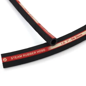 Heavy Duty Wire Braided EPDM Steam Hose For Saturated Steam Red Anti Aging Heat Resistant Pipe