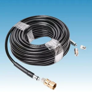 Hiabrub063 1 High Pressure Sewer Jetter Hose Cutting Service High Strength Steel Wire Braided Neoprene Rubber Max