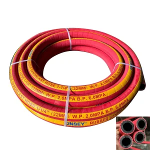 High Abrasion Resistant 1 1/4 Inch 32mm Rubber Sandblasting Hose Cutting Service 12bar Working Pressure for Sandblasting Machine