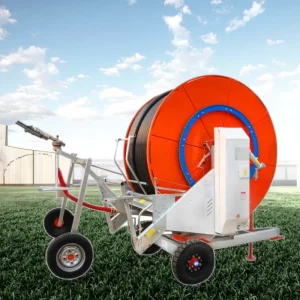 High Capacity Water Turbine Driven Hose Reel Irrigation System With Sprinkler for Farmland Uniform Water Distribution Irrigation