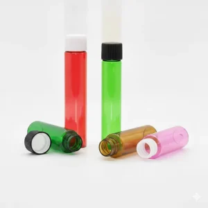 High Clear PET Plastic Childproof Tubes With Child Resistant Lid 116mm Custom Printed Container