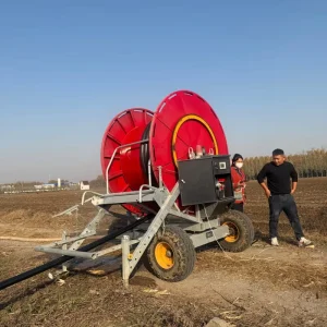 High Efficiency Hose Reel Irrigation Equipment Water Turbine Powered