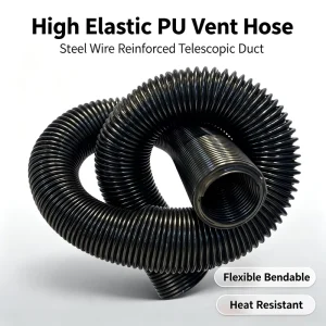 High Elastic PU Steel Wire Spring Telescopic Hose High Temperature Resistant Duct for Pet Hair Dryer & Vacuum Cleaner