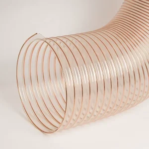 High Flexible and Compressible Polyurethane Steel Wire Hose PU Duct Hose 100mm*1.5mm*10m