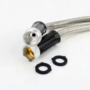 High Pressure 100ft Stainless Steel Garden Water Hose Latex Metal Soft Connector ABS Nozzle for Irrigation