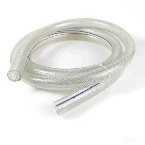 High Pressure 3/4″ 50 Ft Clear PVC Reinforced Braided Flexible Heavy Duty Hose for Water Application
