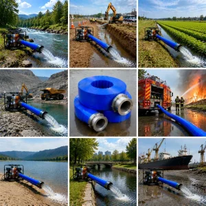 High Pressure 3 Inch PVC Layflat Hose Certified Slurry Water Delivery 12.9kg