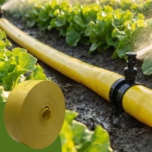 High Pressure 4-10 Bar PVC Layflat Hose Reinforced Anti-UV Flexible Water Delivery Hose for Farm Irrigation Greenhouse Mining
