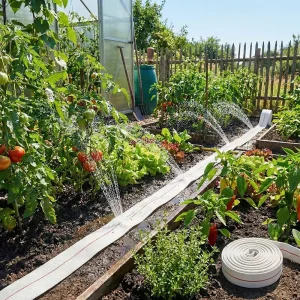 High Pressure Agricultural Irrigation Lay Flat Hose Polymer Braided Pressure Resistant Thickened Canvas Irrigation Water Pipe
