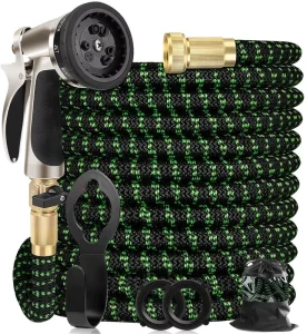 High Pressure Car Washer Gun Water Spray Adjustable Cleaning Tool 100ft Expandable Garden Hose