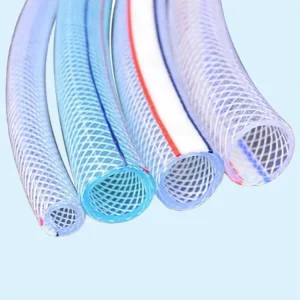 High Pressure Clear Soft PVC Braided Reinforced Hose 6mm 8mm 10mm 50m Length for Watering Garden Irrigation Shower Gas