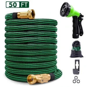 High-Pressure Copper Plated Car Wash Water Gun Hose Durable Rubber Garden Water Pipe Set for Irrigation Flower Watering