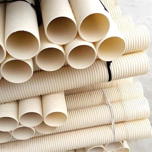 High Pressure Double Wall Corrugated PVC Suction Reinforced Hose Corrosion Resistant Socket+Rubber Ring Seal 100-800mm Sizes for