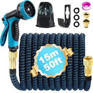 High Pressure Durable Portable Adjustable Spraying Water Hose Pipe Latex Expandable Flexible Magic Garden Hose for Gardening