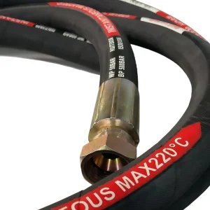 High Pressure EPDM Steam Rubber Hose Flexible Corrugated Braided Steel Wire Reinforcement 17bar -40C
