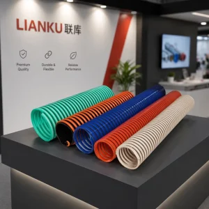 High Pressure Flexible Durable PVC Corrugated Reinforced Anti UV Lightweight Suction Hose 3″ 4″ Industrial Agriculture Use Water