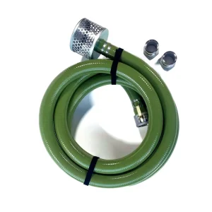 High Pressure Flexible Irrigation Water Discharge Hose Pump Kit Includes 3″ X 50′ Blue PVC Backwash 3″ X 20′ Green PVC Suction