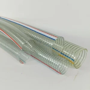 High Pressure Flexible PVC Steel Wire Reinforced Transparent Industrial Irrigation Use Water Oil Suction Hose