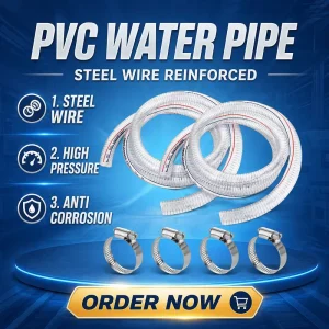 High Pressure Flexible PVC Wire Reinforced Hose Wear Resistant PVC Steel Wire Tube Industrial Water Suction Hose