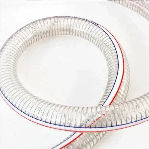 High Pressure Flexible Vinyl Hose PVC Reinforced Tubing Spiral Steel Wire Heavy Duty Clear Suction Tube Non Toxic Plastic Tubes