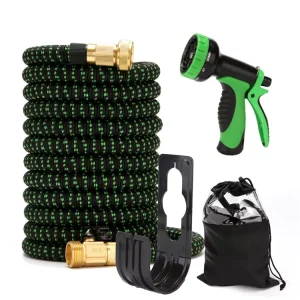 High Pressure Heavy Duty Long Lightweight 50ft Retractable 100ft Brass Expandable Garden Hose